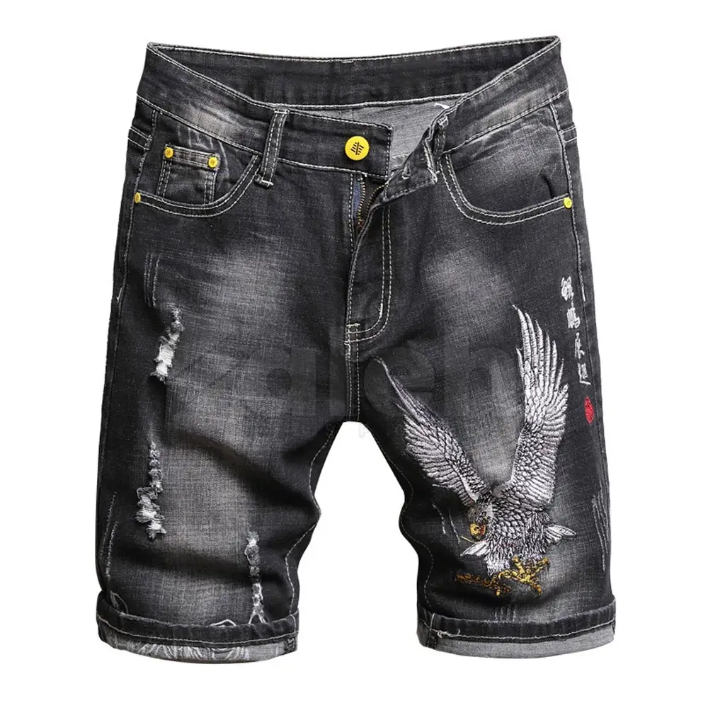 Summer Short Men's Ripped Short Jeans Brand Clothing Summer 100% Cotton Shorts Denim Shorts men's shorts