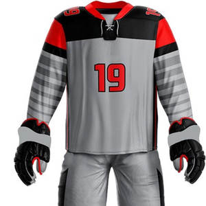 ชุดฮอกกี้น้ำแข็งแบบใหม่ ปี 2026 ขายส่ง รับสกรีนโลโก้ ผ้าโพลีเอสเตอร์ 100% ระบายอากาศดี ราคาถูก รับออกแบบ OEM - Product Image 4