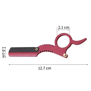 Meilleur rasoir de barbier portable en acier inoxydable avec support confortable et lame de rechange durable - Product Image 3