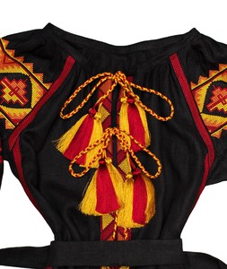 Yellow Floral Embroidered Blouse Vintage Ethnic Women's Loose Half Lantern Sleeve Shirt Women Cotton <b>Top</b> Casual Blouses - Product Image 2