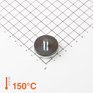 Gripper piatto in neodimio con perno filettato Ø32x7mm fino a 150°C - Product Image 1