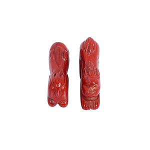 2 uds 113cts lote jaspe rojo forma De León lote de piedras preciosas talladas piedras preciosas sueltas para la fabricación de joyas anillo de piedra pendiente - Product Image 2