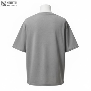 Camiseta de Manga Larga para Hombre, Estilo Desgastado con Lavado Ácido, Algodón Grueso de Doble Capa, Corte Cuadrado, Personalizada por el Fabricante - Product Image 2