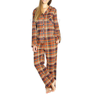 Conjunto de pijama de dormir para mujer de tamaño personalizado | Pijama largo y corto traje de noche de algodón/poliéster a la venta - Product Image 3