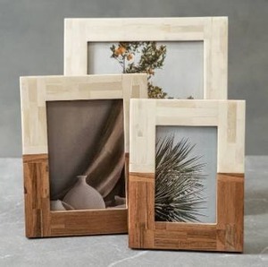 Elegante Marco de Fotos con Incrustaciones de Resina, Modelo Redondo con Diseño de Cuerno, Hecho a Mano, Decoración para Bodas, Hogar y Oficina - Product Image 3