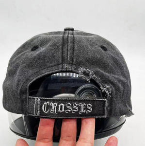 Gorras de Béisbol Personalizadas de Alta Calidad, Estilo Deportivo, Ajustables, para Adultos, de Algodón Vintage Lavado, con Anillo de Hierro y Logotipo de Parche - Product Image 2