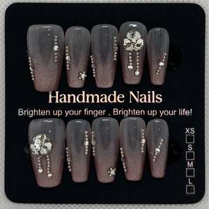 Unghie Artificiali Grandi Effetto Pioggia Celeste - Product Image 1