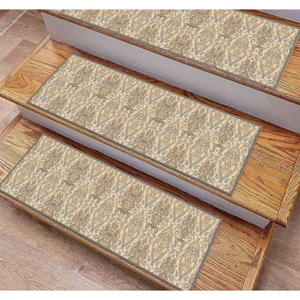 Alfombras Beige y Grises, Alfombra con Diseño Kilim, Alfombra Estampada, Alfombra Delgada No Tejida - Product Image 1