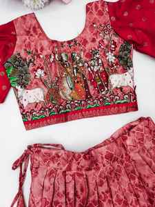 Excelente calidad madres hijas Lehenga Choli para el matrimonio ocasión festiva de proveedor indio - Product Image 2