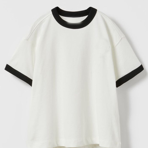 เสื้อเชิ้ตผ้าแคนวาสเบลล่าเสื้อยืดสไตล์นุ่มใส่ได้ทั้งชายและหญิงเสื้อยืดแขนสั้นผ้าคอตตอนผสมเสื้อยืดริงเกอร์ - Product Image 6