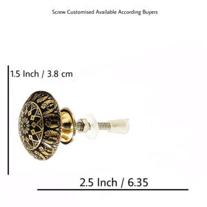 Boutons et poignées d'armoire en laiton gravé or noir marocain moderne-de haute qualité pour la chambre à coucher, la salle de bain, la cuisine et le salon - Product Image 4