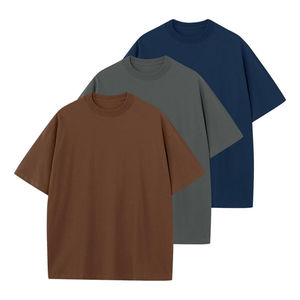 Camisetas Holgadas para Hombre, 100% Algodón Transpirable, de Alta Calidad, con Hombros Caídos, Diseño de Logotipo Personalizado, Ajuste Holgado, Talla Grande - Product Image 4