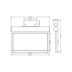 iftyz SF Series 40 X 300 X 200 mm <b>Emergency</b> Exit <b>Lighting</b> Armature Quick Release - Product Image 3