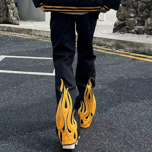 Custom for Men Cotton Baggy Oversized Casual Sport Outdoor <b>Track</b> Pants Men Jogger Pants Stacked Flare Sweat Pants men's <b>trousers</b> - Product Image 3