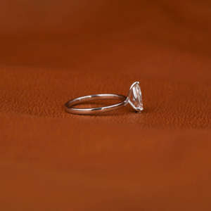18KT Solid Gold Plated Luxury Pear Cut Lab Grown Diamond Engagement <b>Ring</b> <b>Solitaire</b> Setting Fashion Engagement Surprise Gift <b>Ring</b> - Product Image 6