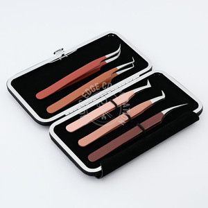 Hot Selling Fiber Tip Eyelash Extension Tweezer Nano Fiber X Tip Boot Volume Angular Japanese Steel Lash <b>Tool</b> - Product Image 1