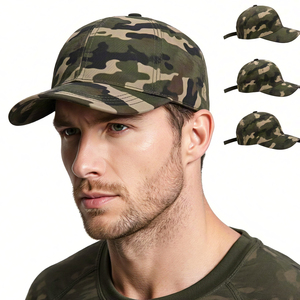Casquette de baseball camouflage en coton pour hommes, vente en gros de toile décontractée incurvée unisexe, casquette d'été pour adultes, casquette tactique personnalisée - Product Image 4