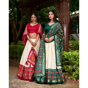 Tussar soie semi-cousu Lehenga Choli ensemble avec chemisier de créateur fantaisie pour la fête de mariage porter des femmes tenue ethnique indienne - Product Image 1