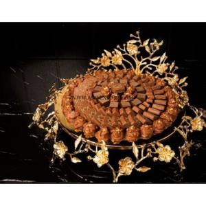 Bol en métal avec accents dorés Design fantaisie bol décoratif accessoire décoratif pour la maison pour les fournitures de cuisine d'hôtel en vente - Product Image 3