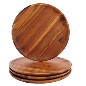 Assiette de service pour desserts et aliments en émail artisanal de qualité supérieure pour la décoration de la restauration, utilisation de la plaque de charge en bois de mangue - Product Image 5