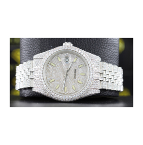 Superlatif Montre d'affaires antique pour hommes High-Jet Lab Grown VVS Clarity Diamond 40mm Bouton-poussoir Fermoir caché Style Hip Hop - Product Image 1