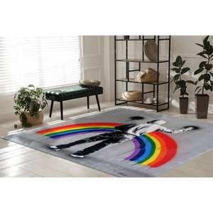 Sad <b>Rainbow</b> By Martin Whatson Printed <b>Rug</b>, Non-Slip, Salon Decor,Goblen <b>Rug</b> - Product Image 3