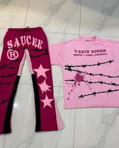 ชุดเซ็ตสตรีทแวร์โอเวอร์ไซส์สำหรับทุกเพศ คอลเลคชั่นฤดูหนาว เสื้อเจอร์ซีย์ผ้าฝ้าย 100% พร้อมกางเกงผ้าฟลีซ-เป็นมิตรกับสิ่งแวดล้อมและระบายอากาศได้ดี - Product Image 1