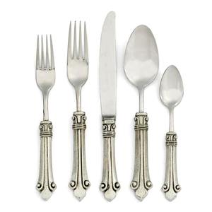 Juego de cubiertos de 5 piezas de estilo americano con asas adornadas doradas ecológicas Acero inoxidable chapado en oro de lujo - Product Image 5