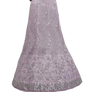 Lehenga Choli de Invierno Elegante para Novia, Tela de Red, Bordado de Diseñador, Largo hasta el Suelo, para Fiestas, Pedidos al por Mayor, Reventa - Product Image 1
