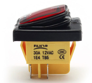 Wasserdichter Wipp schalter 22x28mm kleine Schale 4-polig 2-polig mit leichter transparenter Abdeckung 12V/220V Silber kontakt - Product Image 4