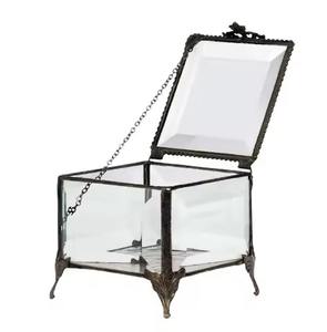 Classic Design Metal and Clear Glass Box for Home Decor and <b>Gifting</b> <b>Large</b> Selling Glass and Metal Jewelry <b>Boxes</b> for <b>Gifting</b> - Product Image 6