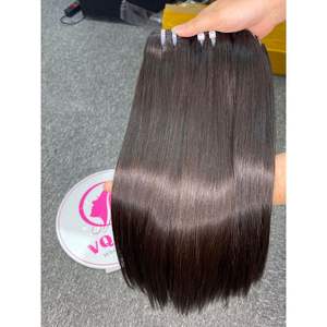 Paquetes de Color negro liso de hueso, máquina de cabello virgen vietnamita completo, cabello tejido de doble trama, venta al por mayor, envío rápido, cabello VQ - Product Image 1