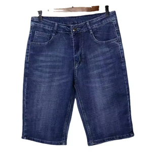 Pantalones cortos de mezclilla American High Street Casual Tallas grandes Pantalones cortos de mezclilla para hombres - Product Image 6