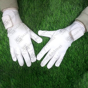 Vente chaude pleine blanche longue manchette gants de Baseball en cuir véritable modèle le plus demandé sur le marché pour les gants de frappeur - Product Image 4