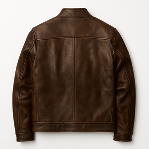 Veste en cuir pour homme de haute qualité, légère, pour l'hiver, col montant confortable, tailles personnalisées, vente en gros, logo personnalisé, style urbain - Product Image 3