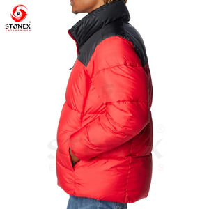 Vestes en duvet légères surdimensionnées avec logo personnalisé en gros pour hommes - Product Image 5