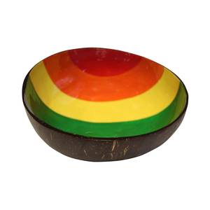 Ensaladera de cáscara de coco colorida personalizada con logotipo pintado a mano, plato ecológico, cuchara, precio competitivo - Product Image 5