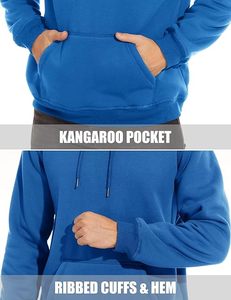 โรงงานขายส่ง ผ้าฟลีซขนาดใหญ่พิเศษ 240GSM กันลมสำหรับฤดูหนาว เป็นมิตรกับสิ่งแวดล้อม พิมพ์ลายแบบกำหนดเอง เสื้อฮู้ดดี้ผู้ชายแบบยูนิเซ็กซ์ - Product Image 5