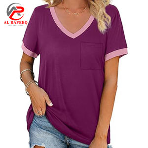 เสื้อยืดสำหรับผู้หญิงไซส์พิเศษเสื้อผ้าคอตตอนย้อมสีล้วนสำหรับฤดูร้อนสวมใส่สบาย - Product Image 1