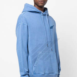 Nouveaux sweats à capuche pour hommes en coton 100% molletonné, effet délavé, respirants, écologiques, décontractés pour l'hiver - Product Image 3