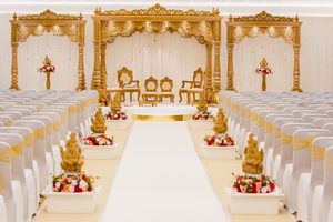 Gujarati Wedding Wooden Mayur Mandap Elegant white theme wedding mandap setup traditional indian wedding mandap USA Event decor - Product Image 2