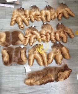 Alta calidad Timehair Vietnam Cierre frontal HD Encaje Grado superior Extensiones de cabello virgen Doble dibujado Suave Onda natural Rizo Suelto - Product Image 1