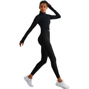 Leggings de yoga taille haute Anti-Rollin pantalons de fitness de gymnastique respirants pour femmes approvisionnement OEM de contrôle du ventre pour adultes - Product Image 6