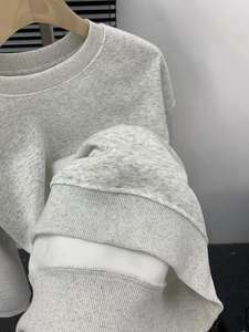 Sudadera Unisex Casual Lisa con Estampado Moderno, Cuello Redondo, Sudadera con Capucha Forrada para Invierno, Sudadera de Manga Larga con Estampado para Hombre - Product Image 3