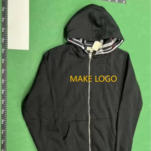 Chaqueta de Punto con Capucha Estilo Británico de Alta Calidad para Hombre, Chaqueta de Invierno con Cremallera y Patrón 3D, Cárdigan con Logotipo Bordado - Product Image 1