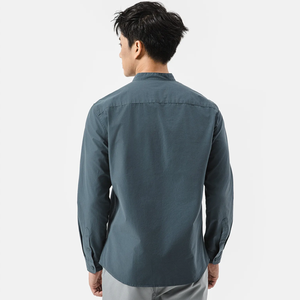 Chemise habillée en popeline pour homme dernier modèle avec logo de marque brodé personnalisé - Product Image 3