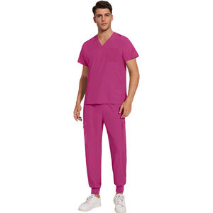 Scrub Nurse Suit Stretch Quick Dry Scrub Set Spandex Nursing <b>Uniforms</b> for Men Women Clinical Sanitary Doctors Nurses Hospitals - Product Image 5