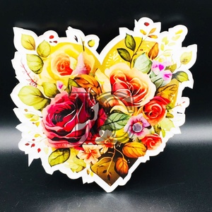Tuiles en acrylique durables de qualité supérieure, motif floral en forme de cœur, couleurs magnifiques, vente flash, tuiles pour cils en vison plat - Product Image 2