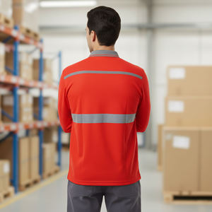 T-shirt de travail pour homme de haute qualité, 100% polyester, bande réfléchissante LED imperméable de classe 2 ANSI, haute visibilité, sécurité - Product Image 4