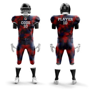 Conjunto de Camiseta de Fútbol Americano de Manga Corta para Adultos con Logotipo Personalizado, Transpirable, de Secado Rápido, Antibacteriano, 100% Poliéster, Talla Grande - Product Image 1